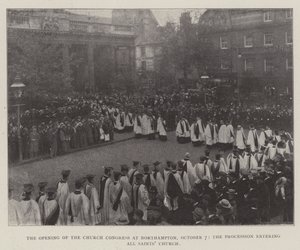 Die Eröffnung des Kirchenkongresses in Northampton, 7. Oktober, die Prozession betritt die All Saints Kirche