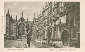 Der Peers-Eingang, Houses of Parliament, London von English Photographer