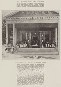 Die Aufführung von Alcestis am Bradfield College