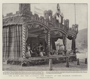 Die Königin und die Clansmen, Ihre Majestät beim Braemar Gathering von English Photographer