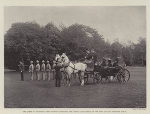 Die Königin in Balmoral, Ihre Majestät inspiziert die Yoruba-Abteilung der Westafrikanischen Grenztruppe