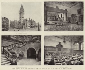 Der Besuch der Königin in Sheffield, das neue Rathaus wird von Ihrer Majestät eröffnet von English Photographer