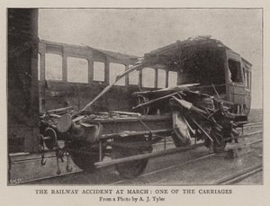 Der Eisenbahnunfall in March, einer der Waggons von English Photographer