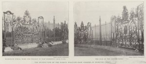 Der Wiederaufbau der berühmten Schmiedeeisernen Bildschirme im Hampton Court