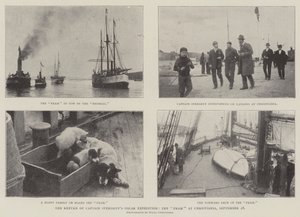 Die Rückkehr der Polarexpedition von Kapitän Sverdrup, die Fram in Christiania, 28. September von English Photographer
