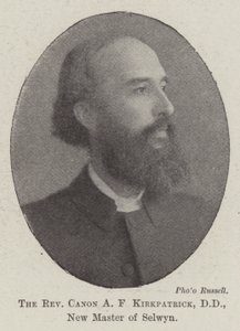 Der Reverend Canon A. F. Kirkpatrick, DD, neuer Master von Selwyn von English Photographer