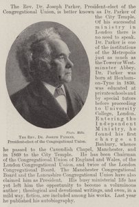 Der Hochwürdige Dr. Joseph Parker, gewählter Präsident der Kongregationalen Union