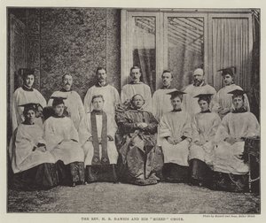Der Reverend H. R. Haweis und sein gemischter Chor von English Photographer