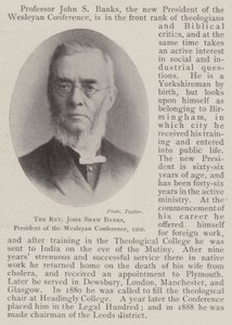 Der Reverend John Shaw Banks, Präsident der Wesleyanischen Konferenz, 1902