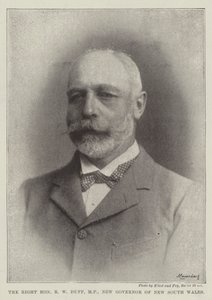Der ehrenwerte R. W. Duff, MP, neuer Gouverneur von New South Wales von English Photographer