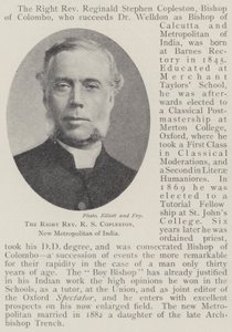 Der rechte Reverend R S Copleston, neuer Metropolit von Indien