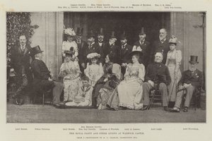 Die königliche Gesellschaft und andere Gäste auf Warwick Castle
