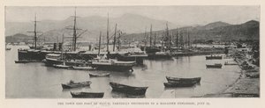 Die Stadt und der Hafen von Batum, teilweise durch eine Magazinexplosion zerstört, 25. Juli
