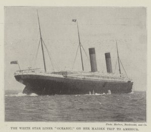 Der White Star Liner Oceanic auf seiner Jungfernfahrt nach Amerika