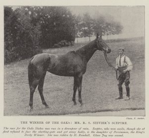 Der Gewinner der Oaks, Mr. R. S. Sieviers Sceptre