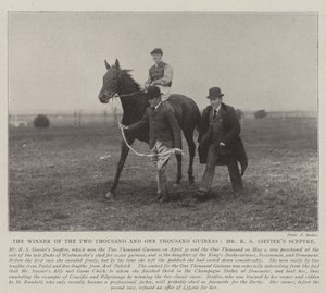 Der Gewinner der Zweitausend- und Eintausend-Guineas, Mr. R. S. Sieviers Sceptre von English Photographer