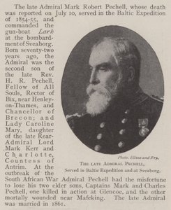 Der verstorbene Admiral Pechell, diente in der Baltischen Expedition und bei Sveaborg