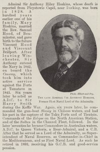 Der verstorbene Admiral Sir Anthony Hoskins, ehemaliger Erster Seelord der Admiralität