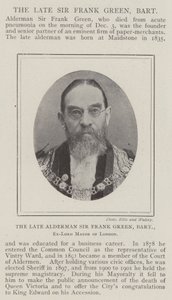 Der verstorbene Alderman Sir Frank Green, Baronet, ehemaliger Lord Mayor von London