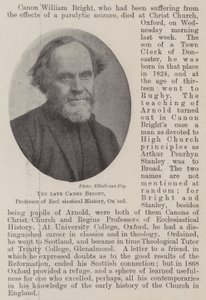Der verstorbene Kanoniker Bright, Professor für Kirchengeschichte, Oxford von English Photographer