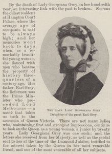 Die verstorbene Lady Georgiana Grey, Tochter des großen Earl Grey von English Photographer