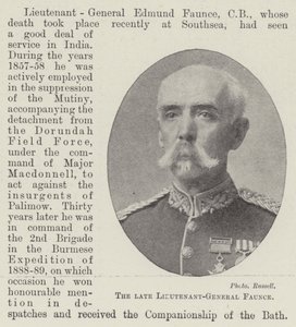 Der verstorbene Generalleutnant Faunce von English Photographer