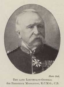 Der verstorbene Generalleutnant Sir Frederick Middleton, KCMG, CB
