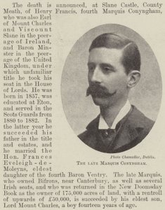 Der verstorbene Marquis Conyngham von English Photographer