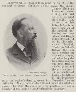 Der verstorbene Mr Henry Jones (Cavendish) von English Photographer