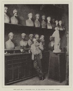 Der verstorbene Mr. T. Woolner, RA, in seinem Studio in der Welbeck Street von English Photographer