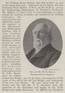 Der verstorbene Mr. W. H. Barlow, angesehener Bauingenieur