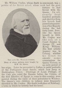Der verstorbene Mr William Corden, dessen Bilder von Ihrer Majestät der Königin gekauft wurden