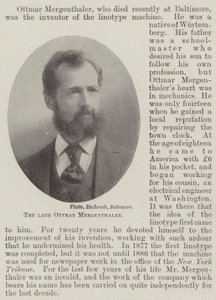 Der verstorbene Ottmar Mergenthaler