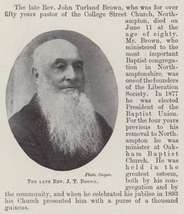 Der verstorbene Reverend J T Brown