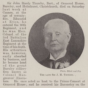 Der verstorbene Sir J H Thursby von English Photographer