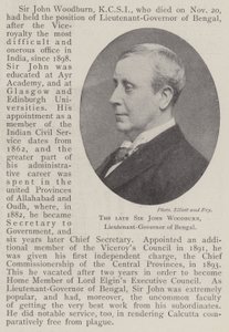 Der verstorbene Sir John Woodburn, Vizegouverneur von Bengalen
