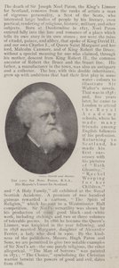 Der verstorbene Sir Noel Paton, RSA, Seiner Majestät Maler für Schottland