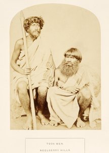 Toda-Männer, Neelgerry-Hügel, aus The People of India, von J. Forbes Watson, veröffentlicht 1868 von English Photographer
