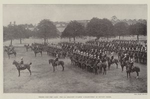 Truppen für das Kap, die 6. Dragonerwache (Karabiniers) in Paradeuniform von English Photographer