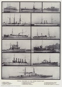 Typische Kriegsschiffe der US-Marine (s/w Foto) von English Photographer