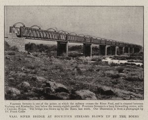 Die Vaal-Flussbrücke bei Fourteen Streams, gesprengt von den Buren von English Photographer