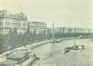 Victoria Embankment, Westminster LB: Blick nach Norden von Hungerford Bridge, 1895 von English Photographer