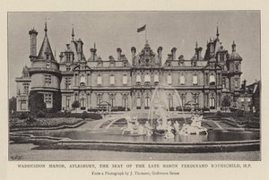 Waddesdon Manor, Aylesbury, der Sitz des verstorbenen Barons Ferdinand Rothschild, MP