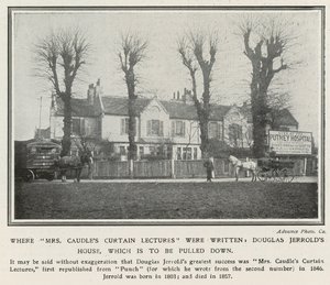 Wo Mrs. Caudles Vorhanglektionen geschrieben wurden, Douglas Jerrolds Haus von English Photographer