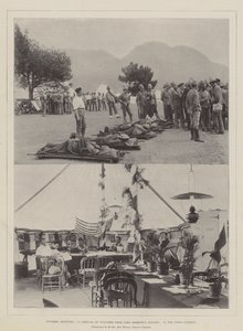 Wynberg Hospital, Ankunft der Verwundeten von Lord Roberts Kolonne, die Feldbibliothek von English Photographer