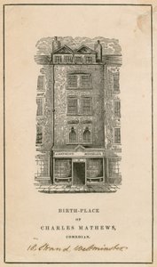 18 Strand, Westminster, London, Geburtsort von Charles Matthews, Komiker von English School