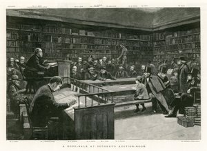 Ein Buchverkauf im Auktionsraum von Sothebys
