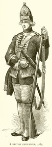 Ein britischer Grenadier, 1782 von English School