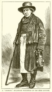 Ein Charley oder Londoner Wachmann des 18. Jahrhunderts von English School