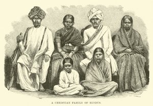 Eine christliche Familie von Hindus von English School